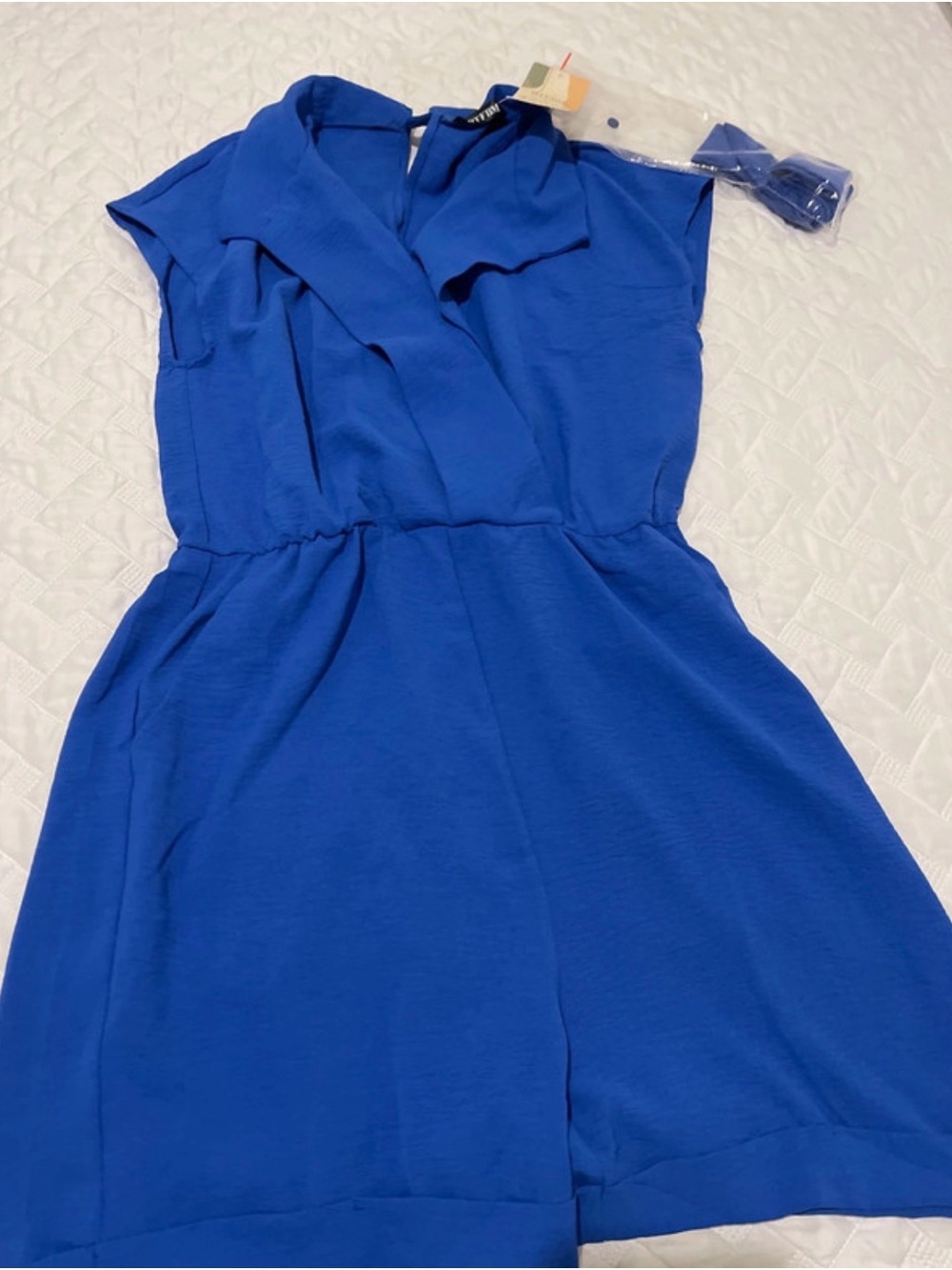 Bright Blue Women's Sleeveless Romper